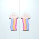Handcrafted Acacia Wood Rainbow Cloud Handle Pair